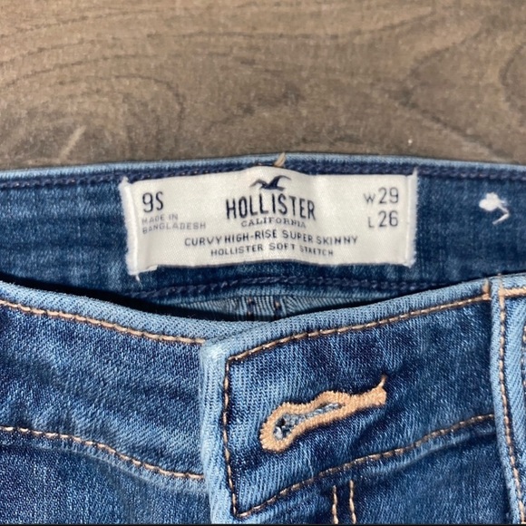 🔺SOLD🔺Hollister Curvy Hight Rise Super Skinny Ripped Jeans Soft Stretch - Picture 11 of 11